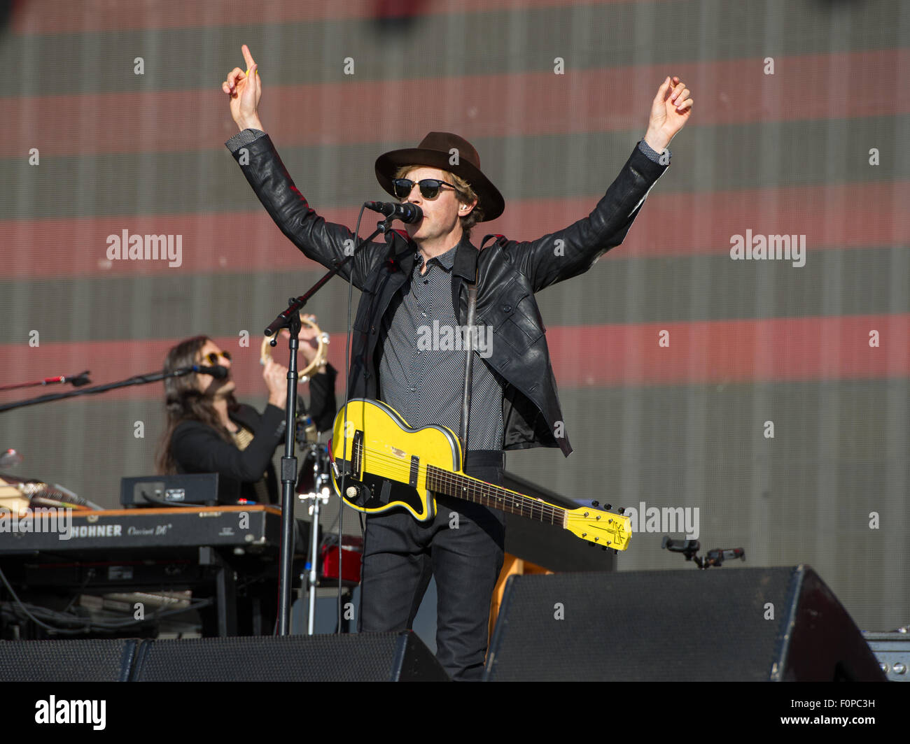 Beck effettuando in corrispondenza di Barclaycard British Summer Time in concerti in Hyde Park. Dotato di: Beck, Beck Hansen dove: Londra, Regno Unito quando: 18 Giu 2015 Foto Stock