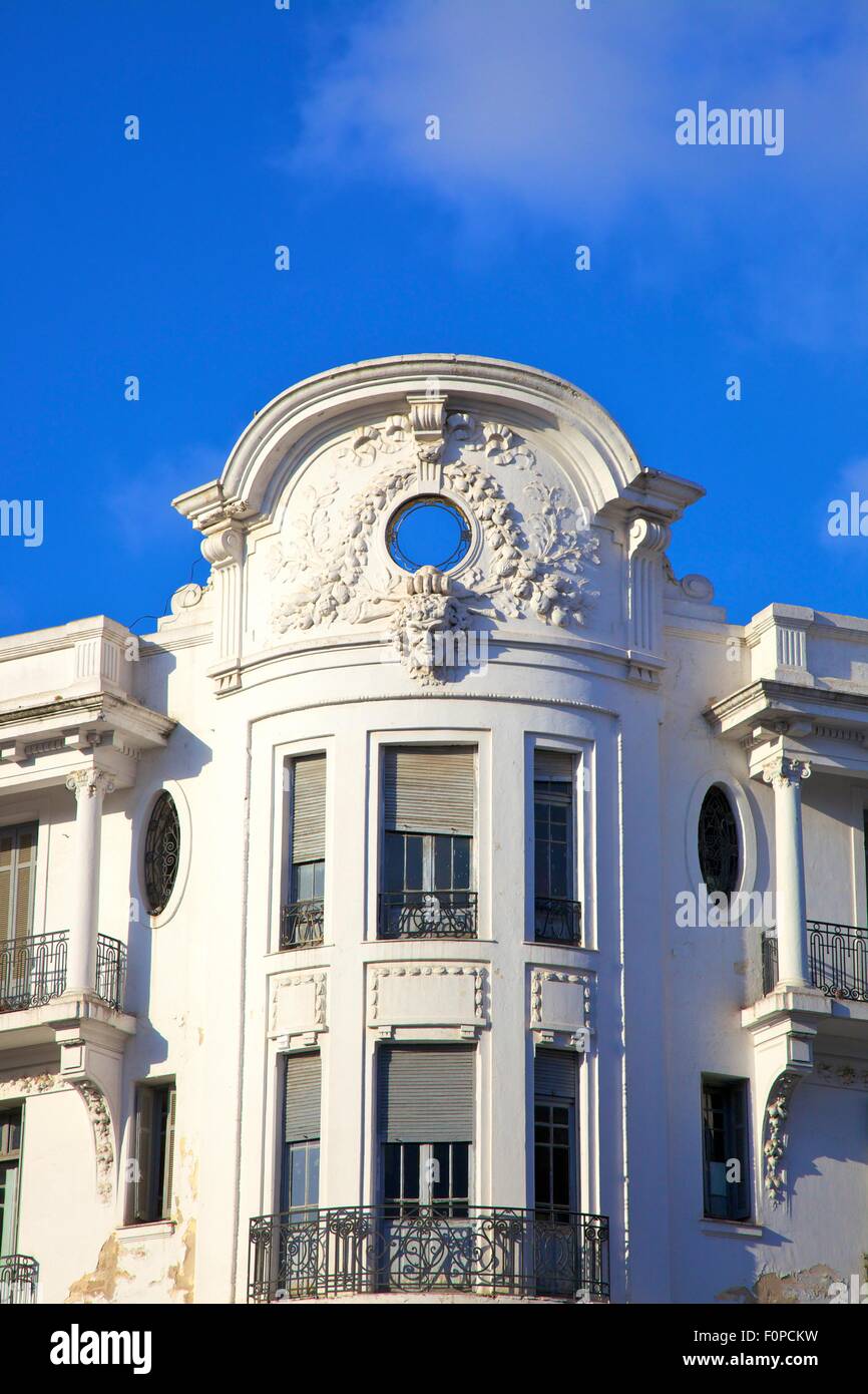 Edificio in stile Liberty, Casablanca, Marocco, Africa del Nord Foto Stock