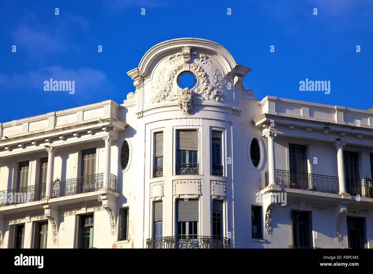 Edificio in stile Liberty, Casablanca, Marocco, Africa del Nord Foto Stock
