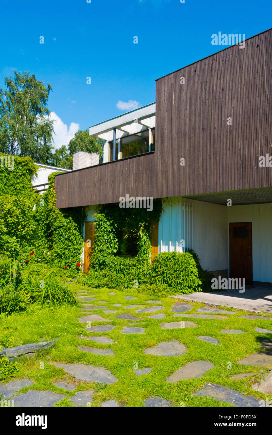 Alvar Aalto house (1936), ora museo, progettato da Alvar Aalto, Munkkiniemi distretto, Helsinki, Finlandia, Europa Foto Stock