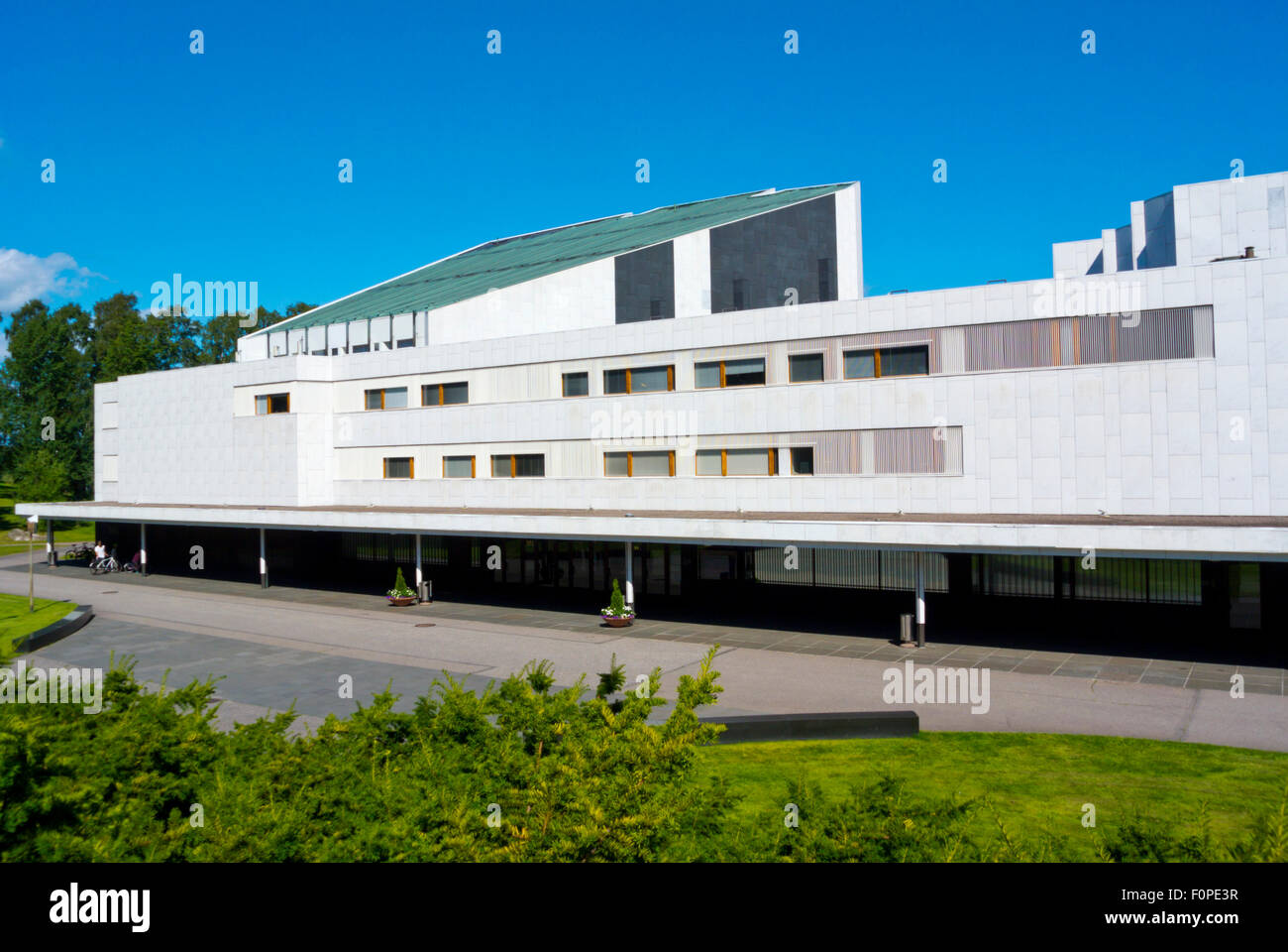 Finlandia-talo, Finlandia Hall (1971-1975), eventi e sala concerti, progettato da Alvar Aalto, Helsinki, Finlandia, Europa Foto Stock