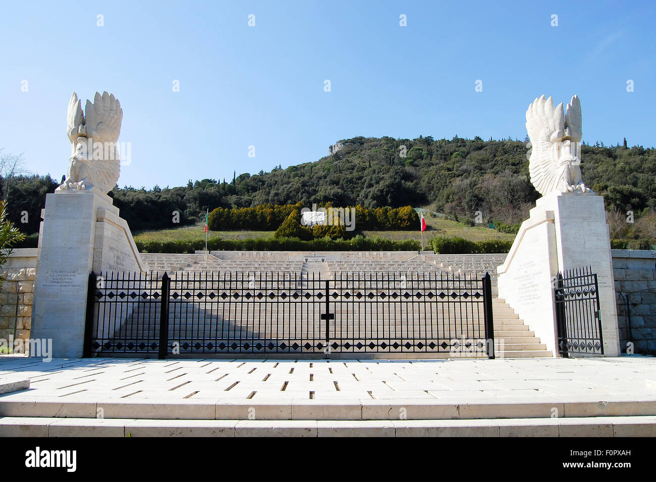 Durante la seconda guerra mondiale polacco cimitero - Monte Cassino - Italia Foto Stock