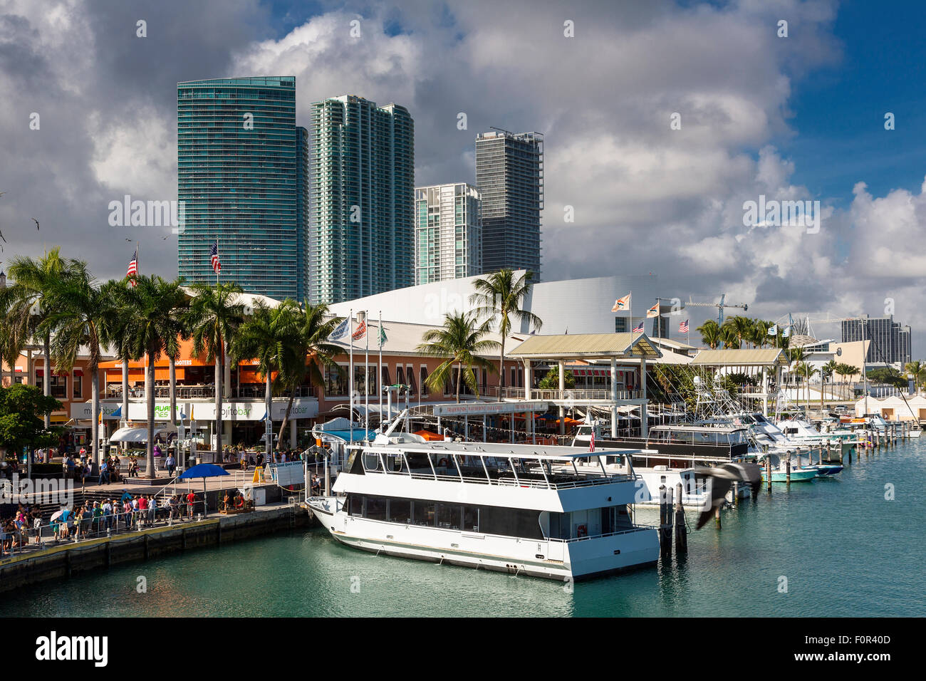 Miami, Bayside Shopping Mall Foto Stock