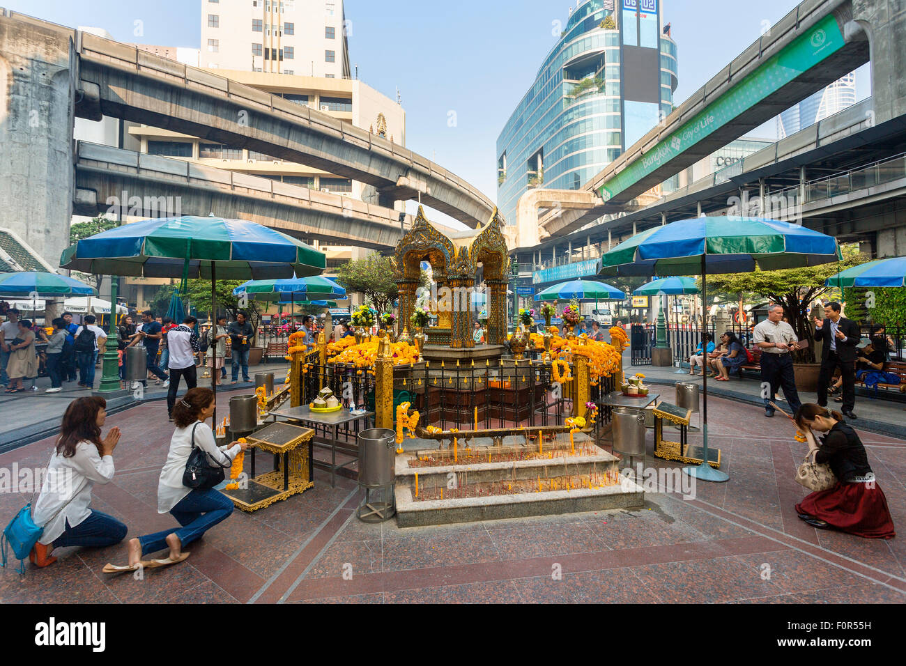 Thailandia, Bangkok, Erawan tempio Foto Stock