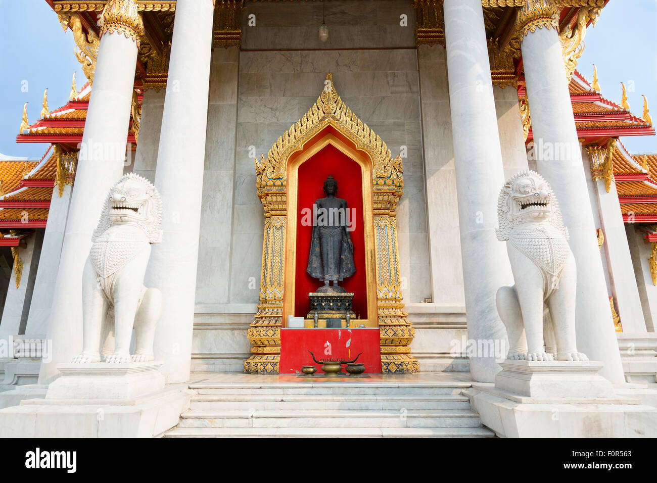 Thailandia, Bangkok, Wat Benchamabophit Foto Stock