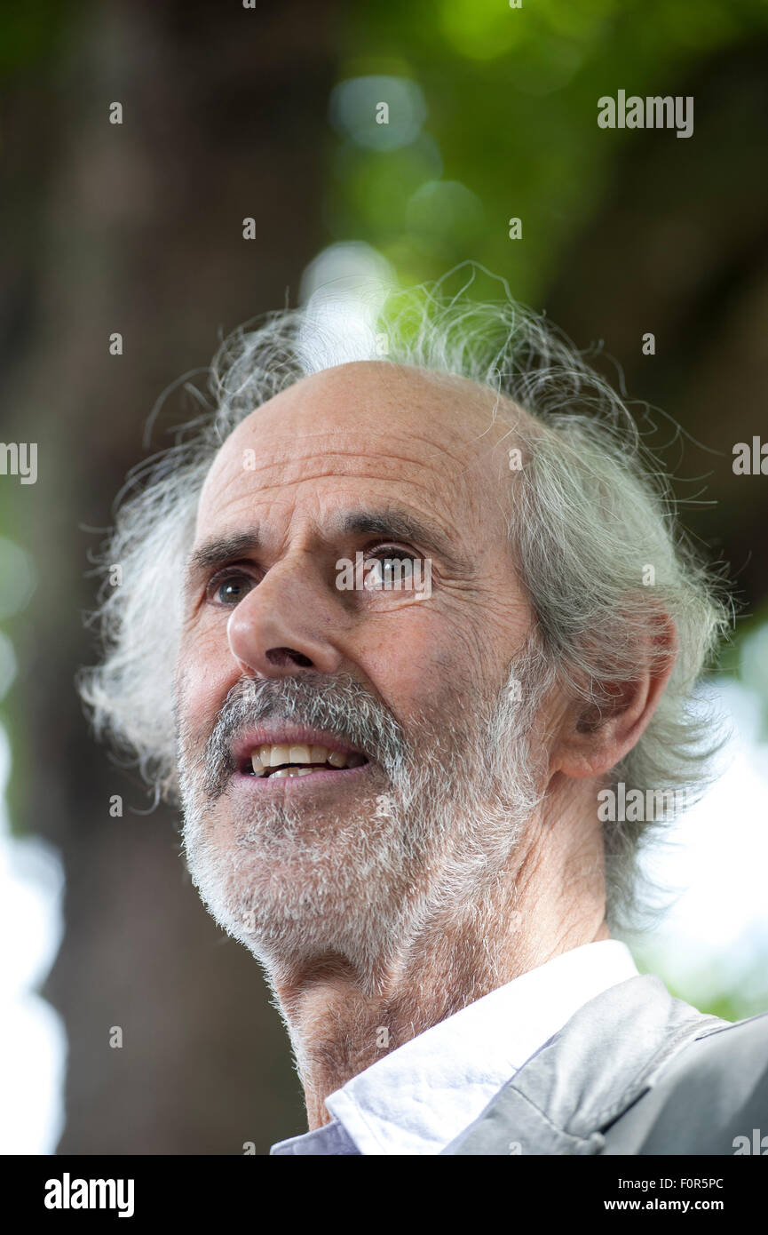 Scrittore di viaggi Patrick Richardson, figurante al Edinburgh International Book Festival 2014. Edinburgh, Regno Unito. Foto Stock