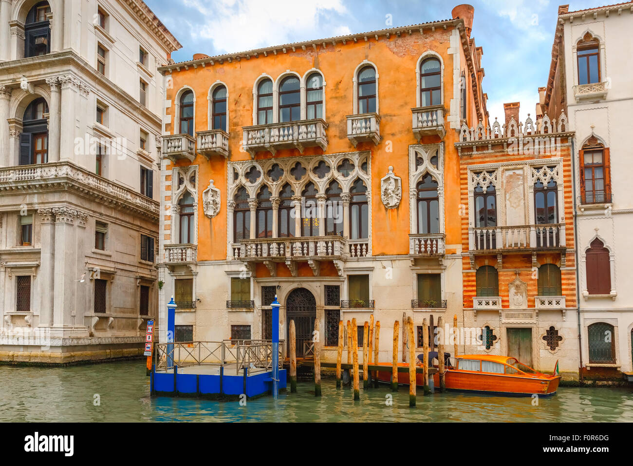 Palazzo Cavalli-Franchetti sul Grand Canal, Venezia Foto Stock