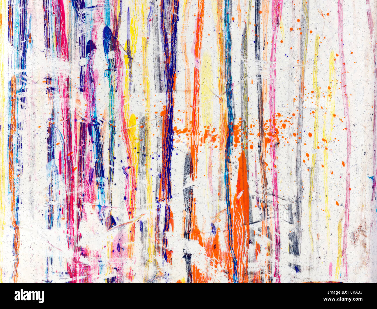 Vernice Splaterred su sfondo bianco Foto Stock