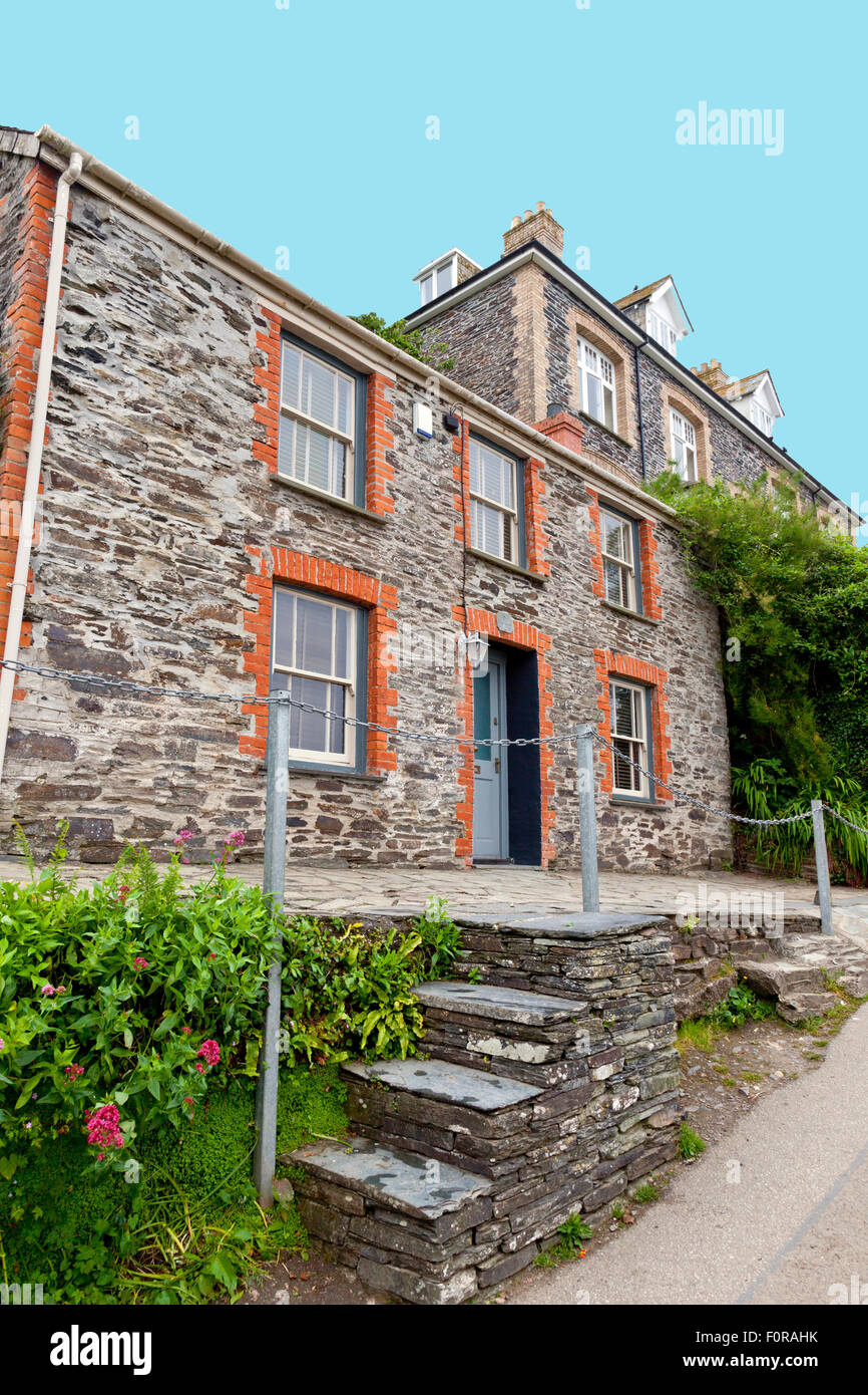 Il cottage utilizzato come la chirurgia per la ITVS 'Doc Martin' programma TV in Port Isaac, North Cornwall, England, Regno Unito Foto Stock
