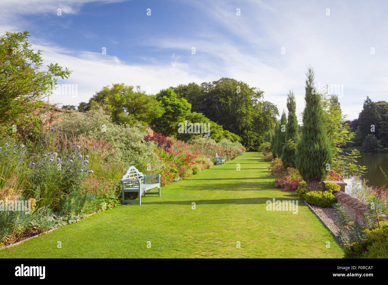 Elsham Hall giardini e Country Park. Elsham, North Lincolnshire, Regno Unito. Estate, Agosto 2015. Foto Stock