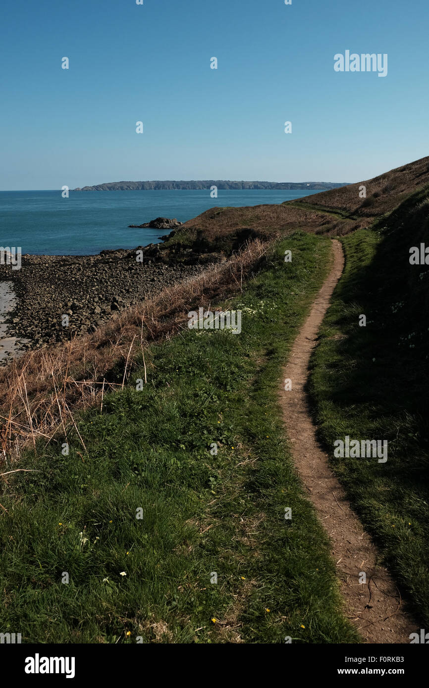 Herm Island si trova a poca distanza dalla costa di Guernsey Foto Stock