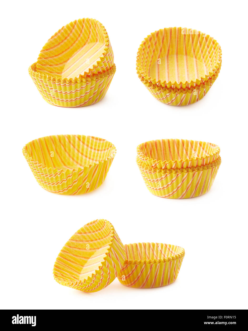 Striped cupcake bicchieri di carta Foto Stock