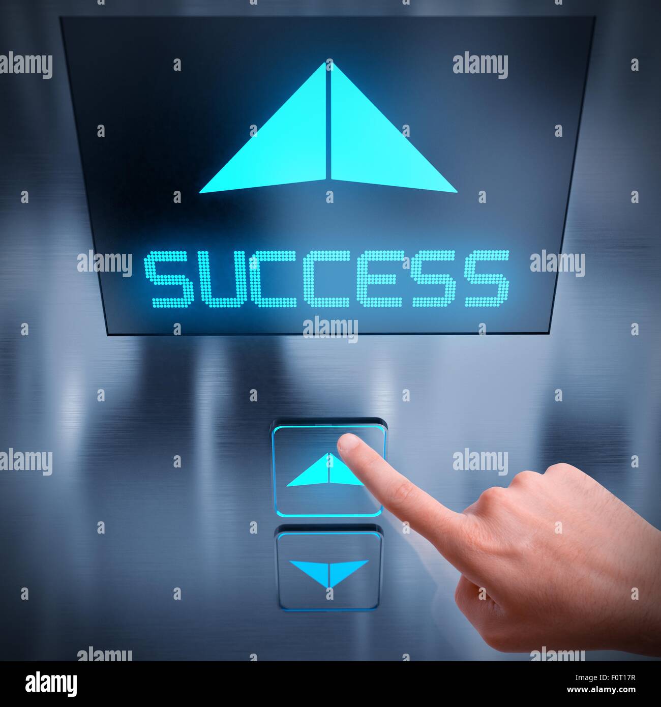 Successo business Ascensore Foto Stock