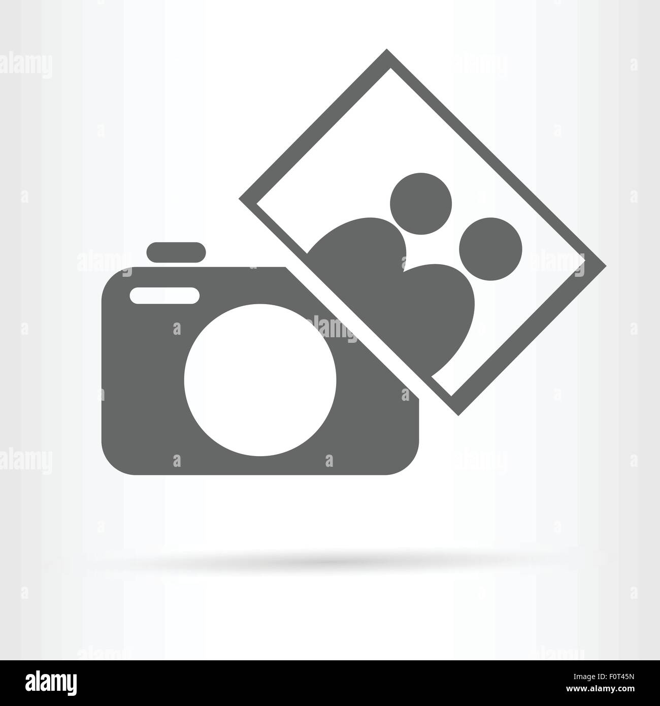 Fotocamera con persone icona foto illustrazione vettoriale Illustrazione Vettoriale