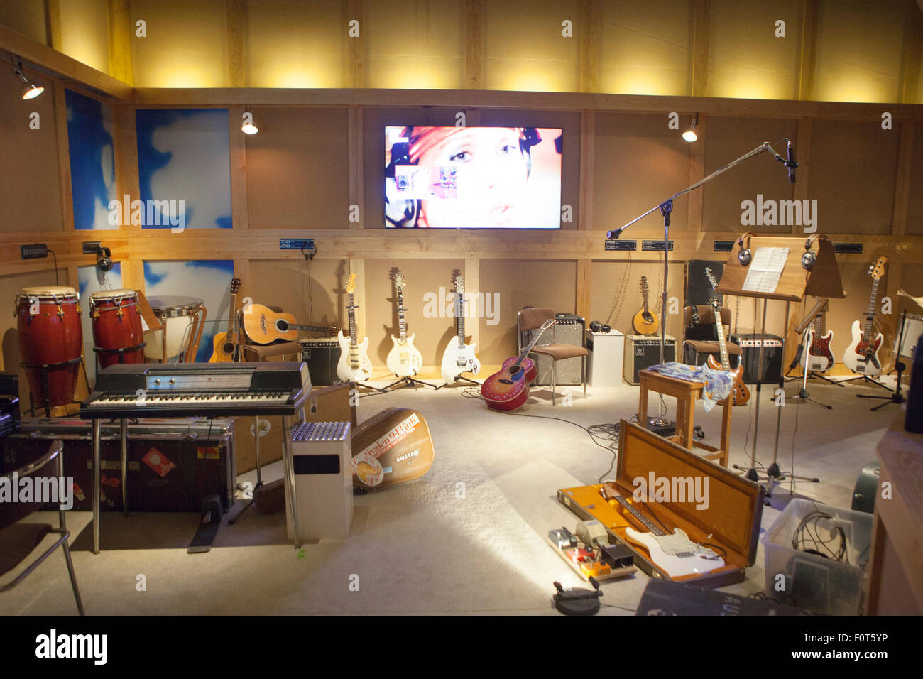 ABBA il museo una mostra interattiva con gruppo pop ABBA a Stoccolma, in Svezia, in Scandinavia, Europa Foto Stock