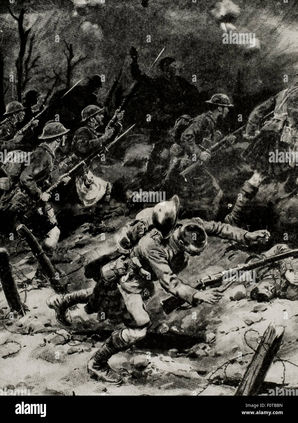 Il formidabile unità dello Scottish canadesi a Ypres. Questa è stata la prima sconfitta tedesca in questo settore durante la Prima Guerra Mondiale Foto Stock