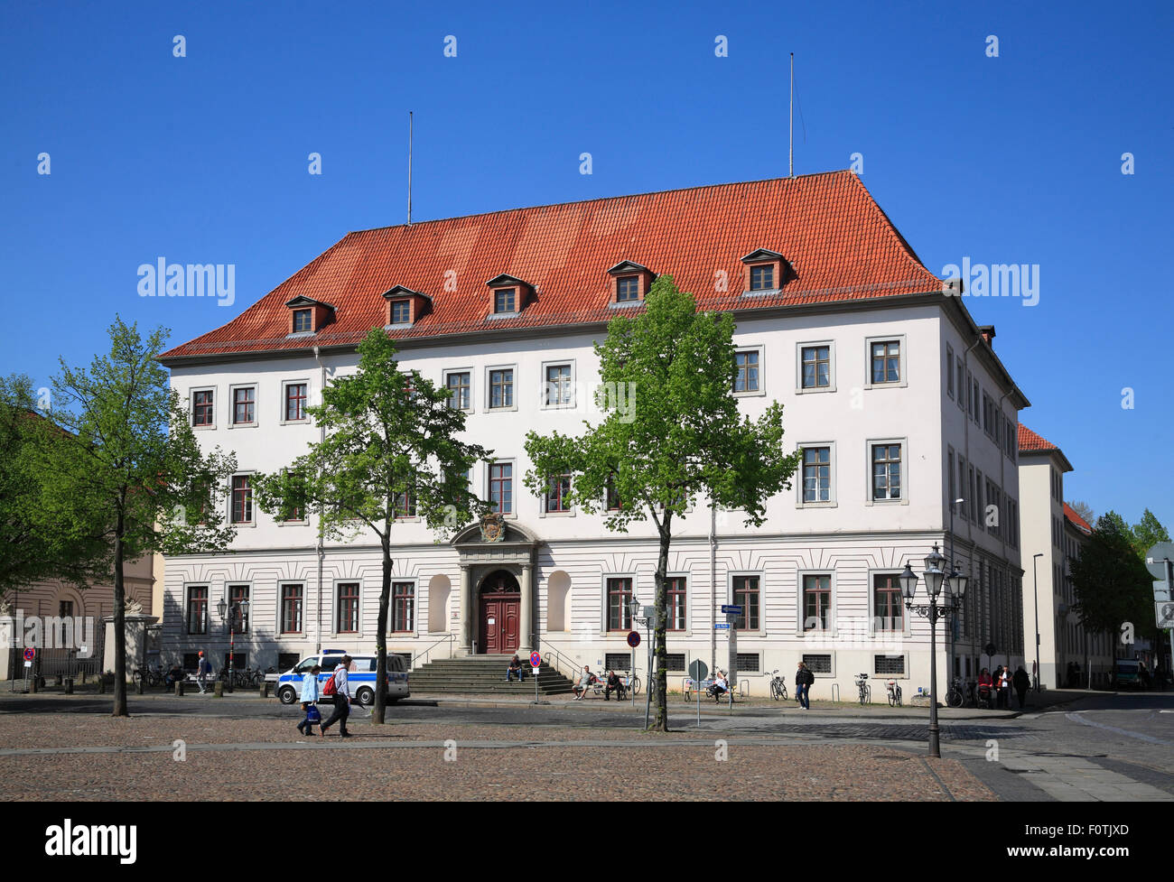 La corte distrettuale presso la piazza del mercato, Lueneburg, Lüneburg, Bassa Sassonia, Germania, Europa Foto Stock