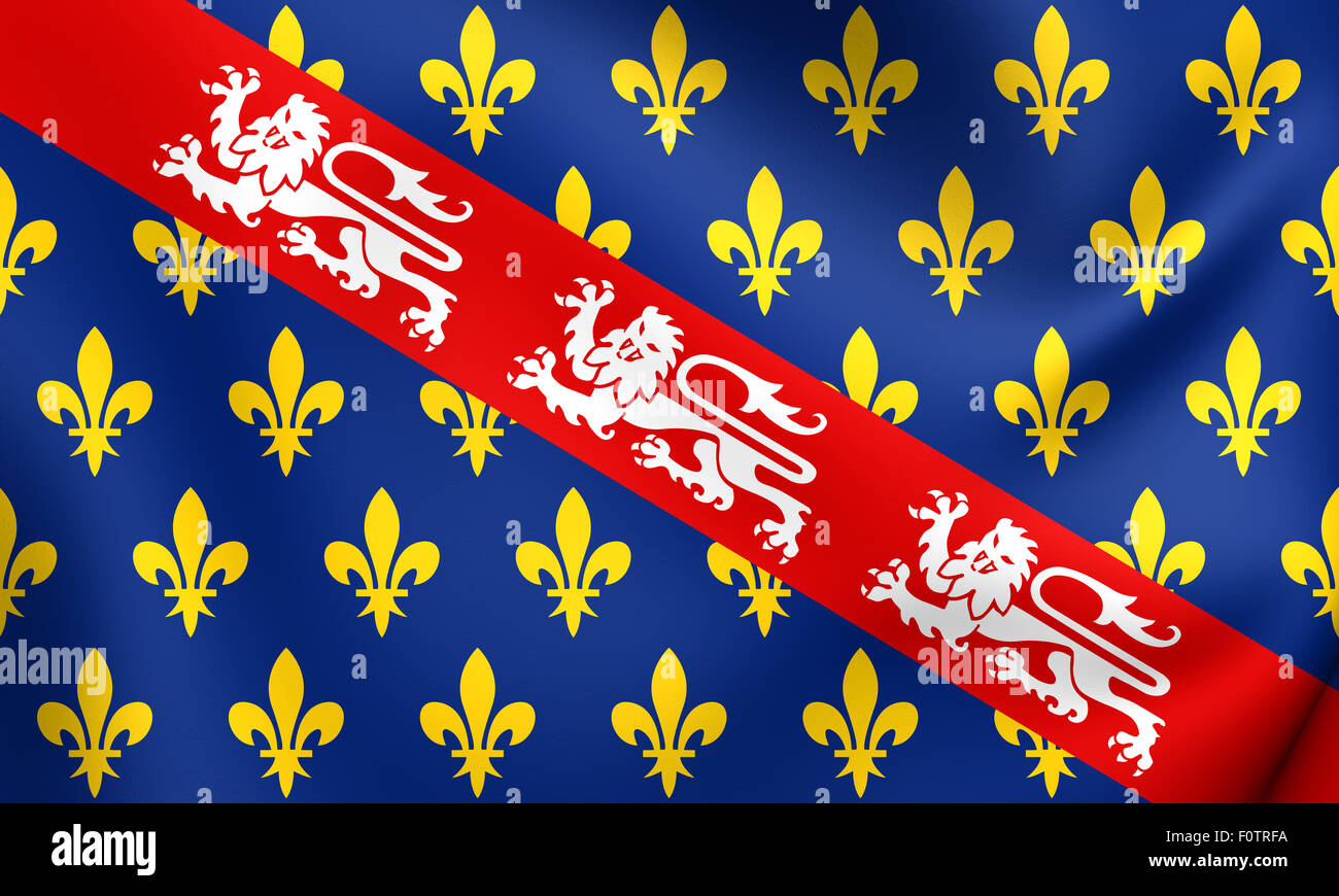 Contea di Marche Bandiera, Francia. Close up. Foto Stock