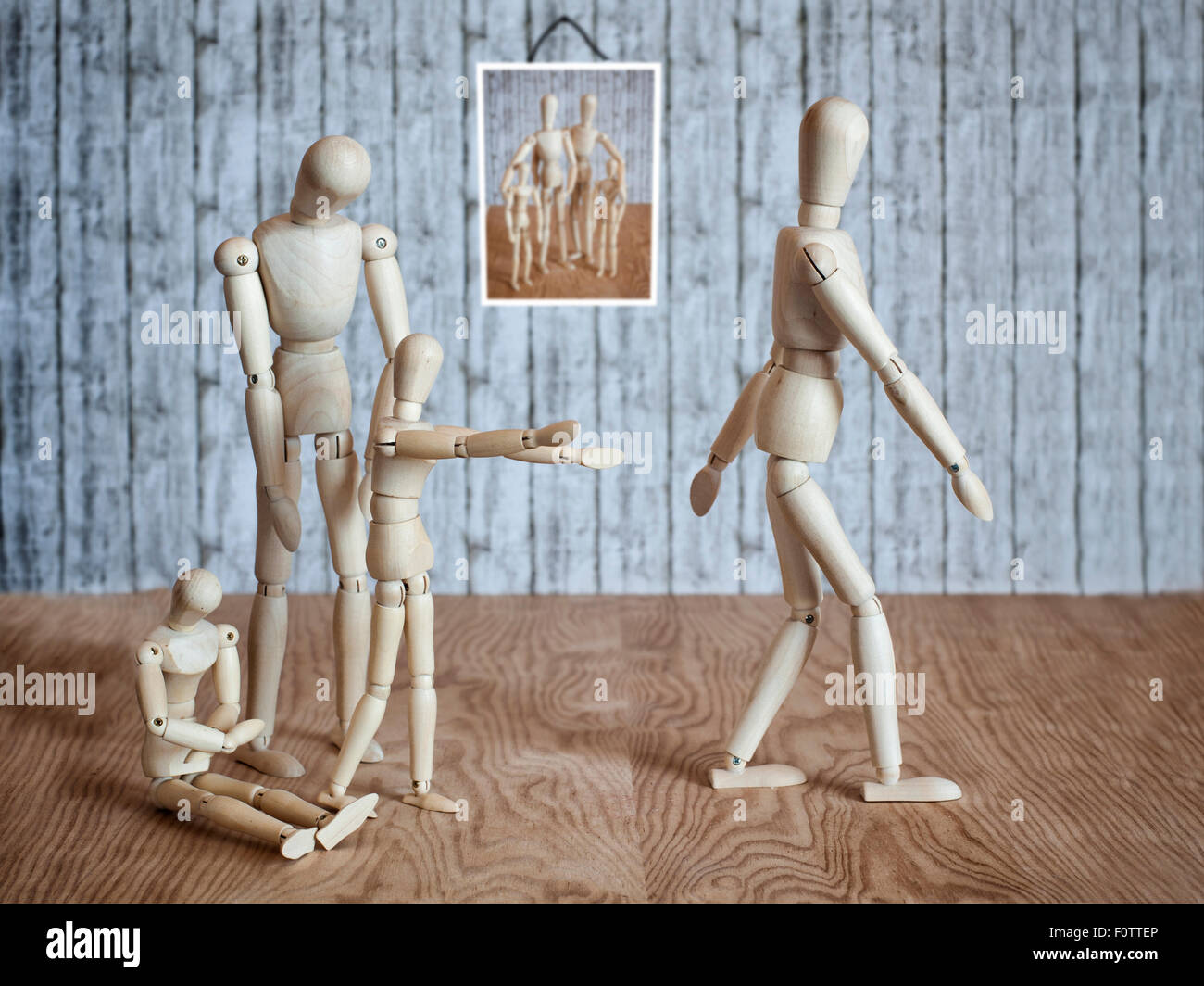 Il divorzio in famiglia, il marito di lasciare la famiglia Foto Stock