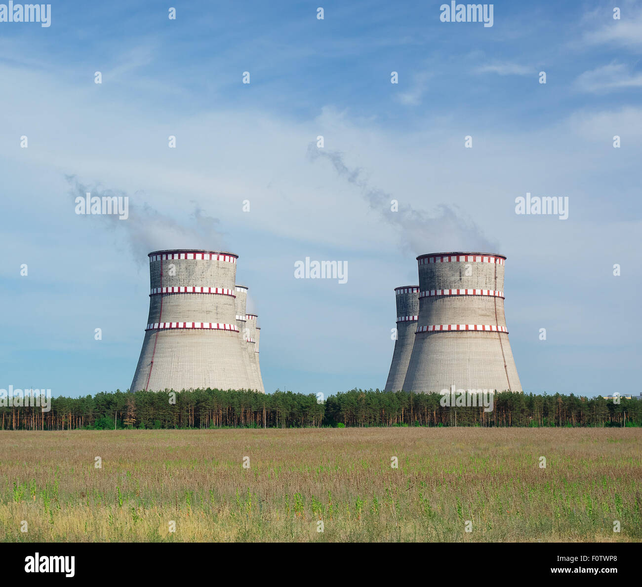 Un impianto ad energia nucleare. Industria energetica. Foto Stock