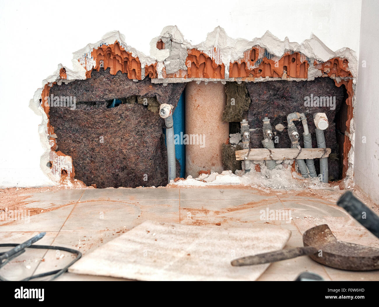 Progetto di ristrutturazione di un edificio Foto Stock