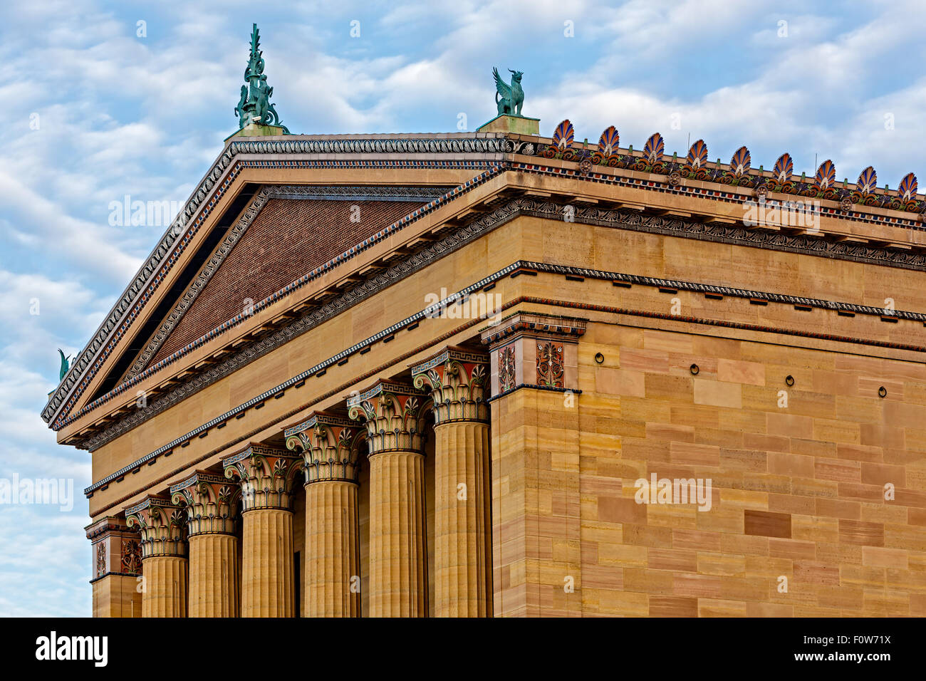 Philadelphia Museum of Art colonna Dettagli. Foto Stock