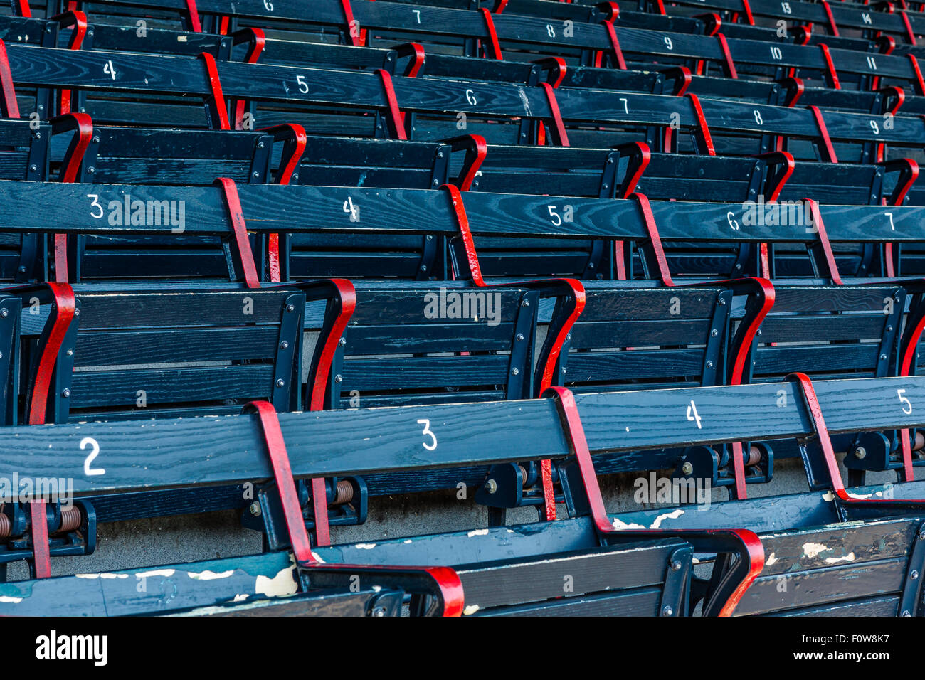 Casa dei Boston Red Sox Fenway Park si trova a Kenmore Square di Boston, Massachusetts. Foto Stock