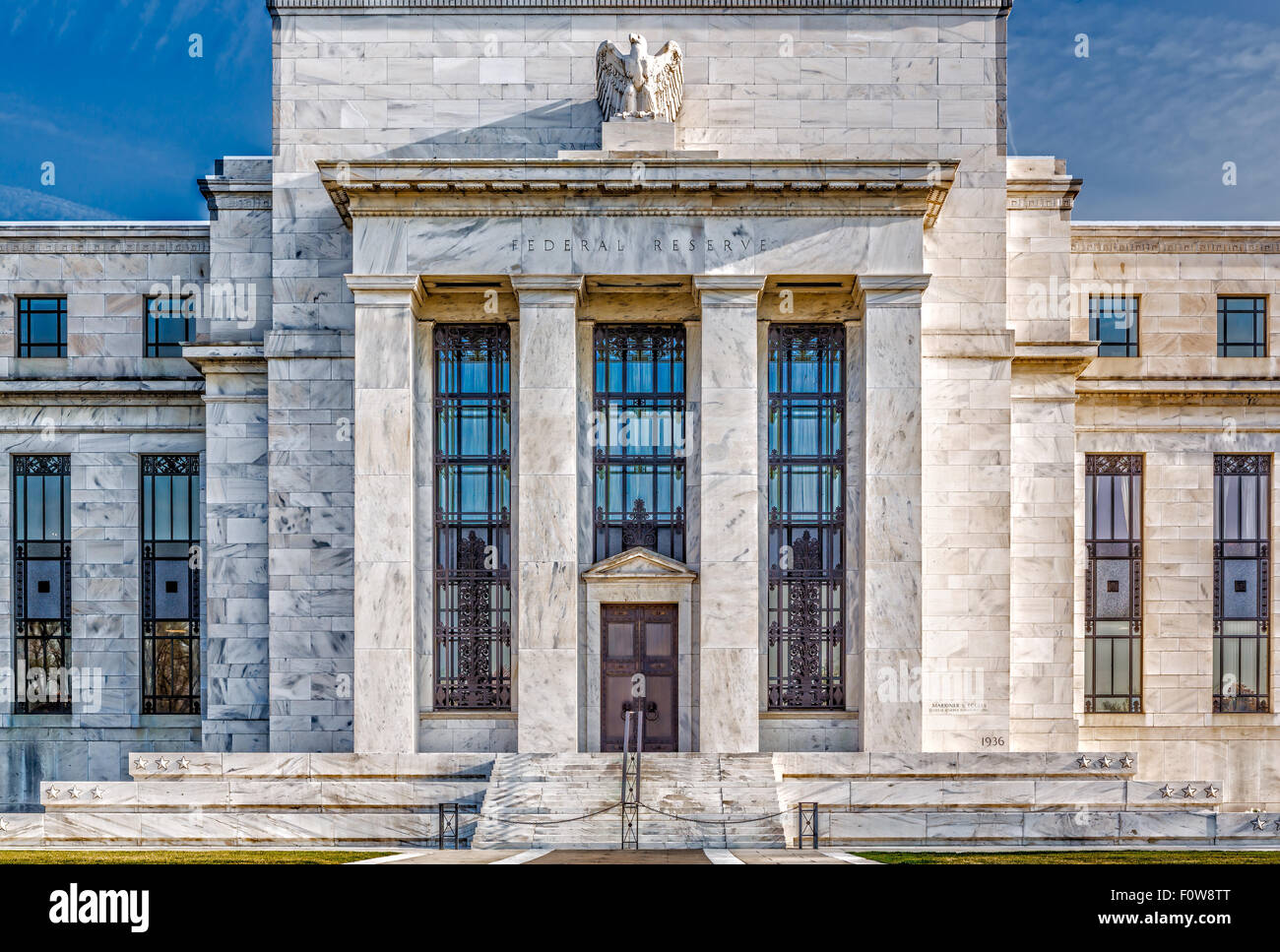 La US Federal Reserve Board edificio in nazioni Campidoglio di Washington DC. Foto Stock