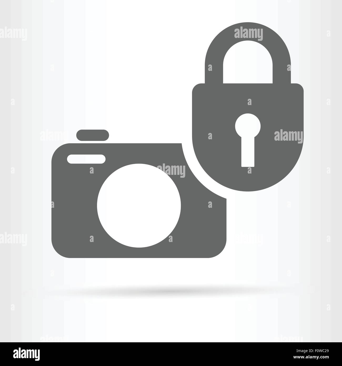 Fotocamera digitale sicurezza immagine icona archiviazione illustrazione vettoriale Illustrazione Vettoriale