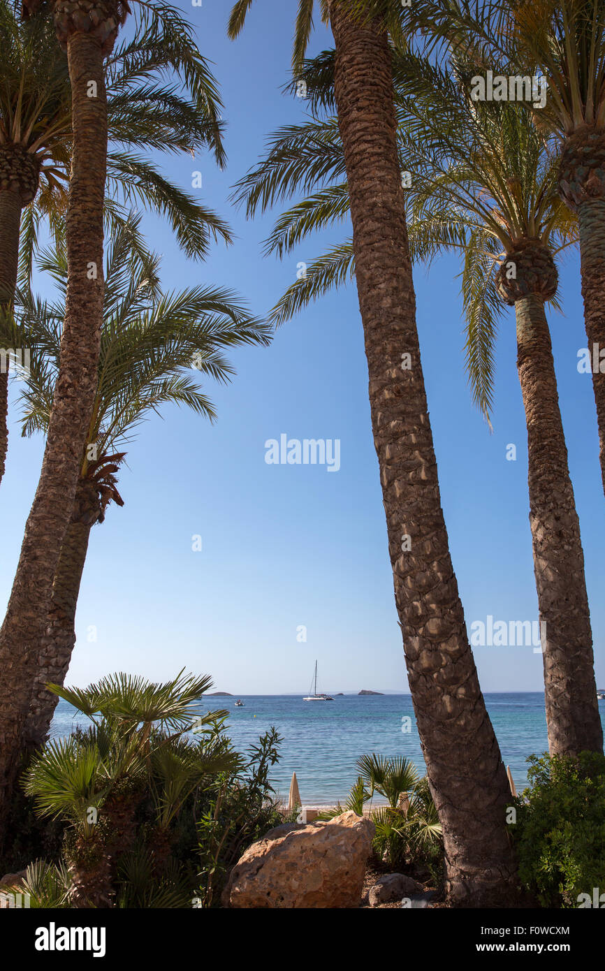 La città di Ibiza beach, Ibiza Foto Stock