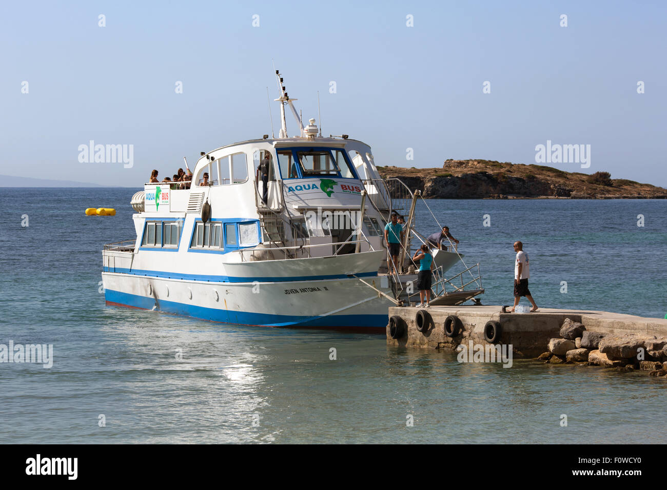 Il traghetto da Ibiza a Formentera, Spagna Foto Stock