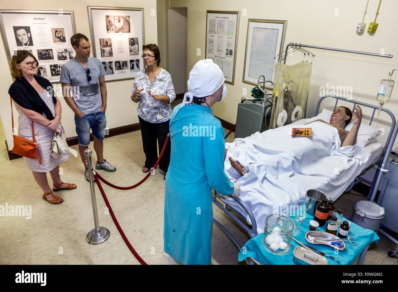 Cape Town Sud Africa, Salt River, Groote Schuur Hospital, Heart of Cape Town Museum, sala operatoria, rievocazione, guida, manichini, medici, spettacolo med Foto Stock