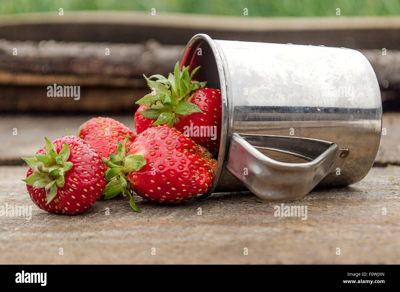 Dolce fragola per una tazza Foto Stock