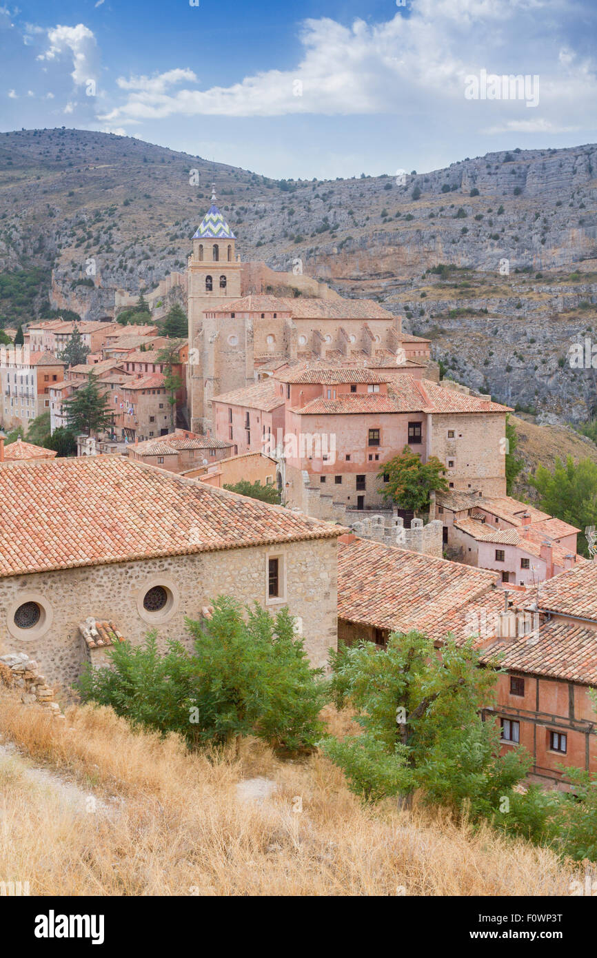 Cattedrale San Salvador in Albarracín, Teruel, Aragona, Spagna Foto Stock