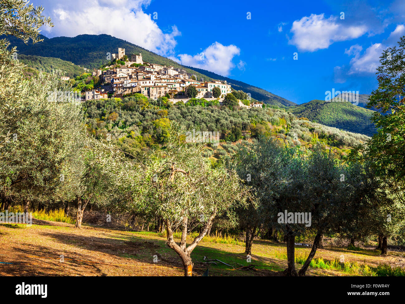 Bella Roccantica village,Rieti Provincia,Lazio,Ityaly. Foto Stock