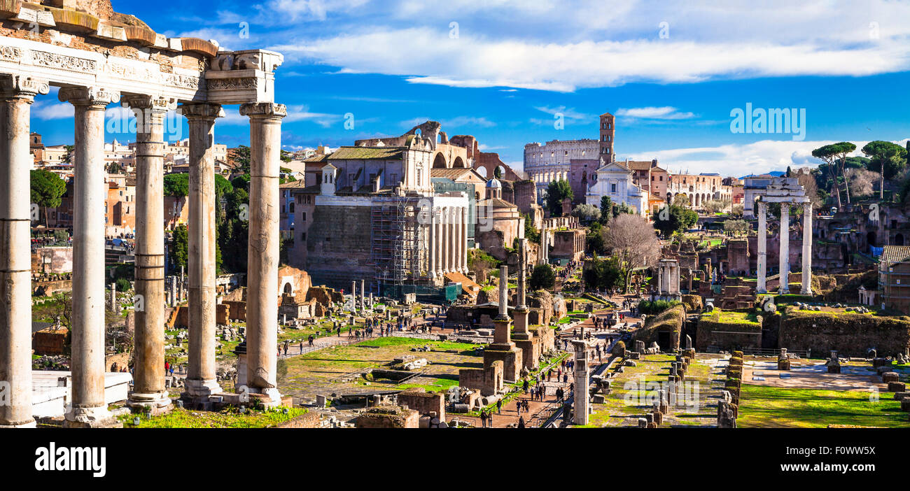 Grande forum romano. Italia Foto Stock