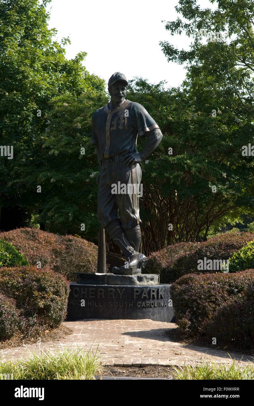Mighty Casey statua Cherry Park Rock Hill SC USA Foto Stock