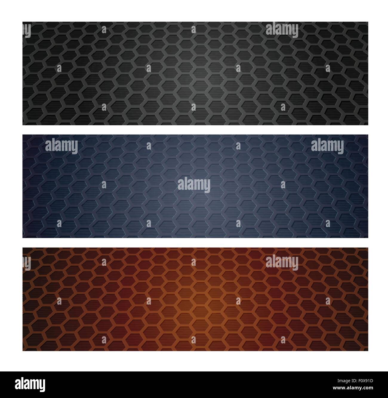 Wen esagonali set di intestazioni illustrazione vettoriale Illustrazione Vettoriale