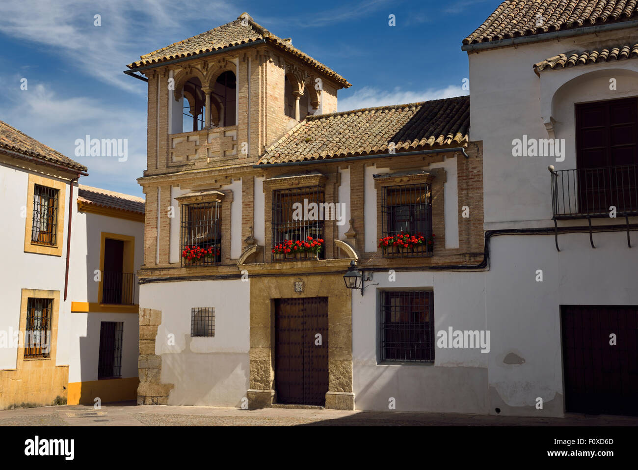 Plaza Maimonides square nel quartiere ebraico di Cordoba Spagna Foto Stock