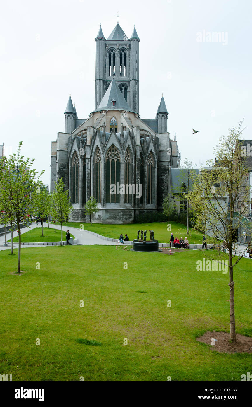 La Chiesa di San Nicola - Gand - Belgio Foto Stock