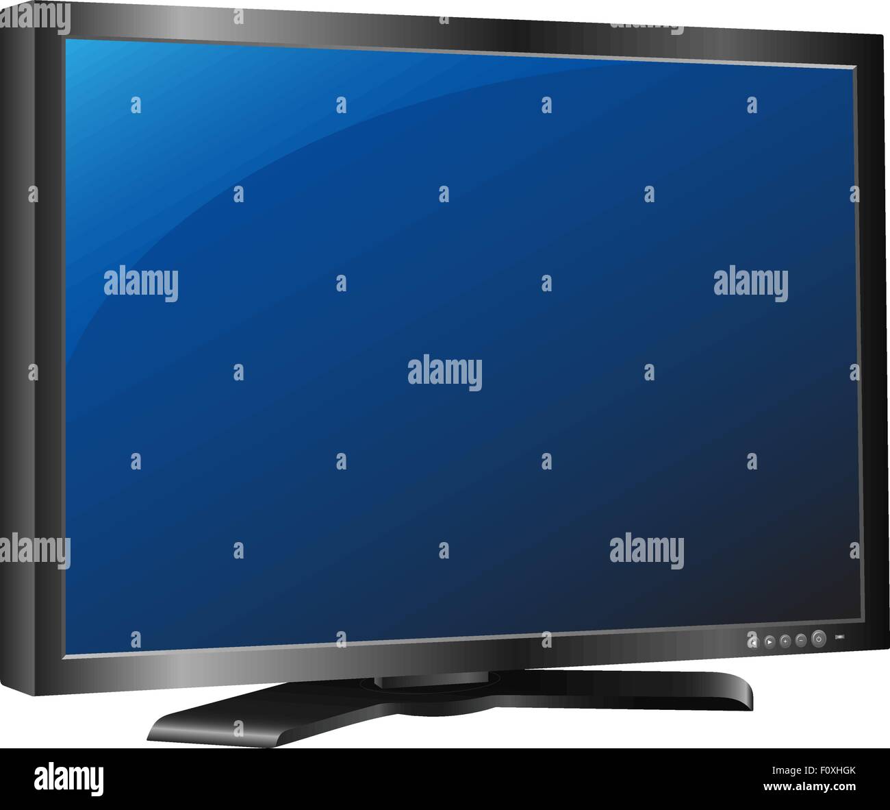 Tv Lcd isolati su sfondo bianco. Illustrazione Vettoriale. Illustrazione Vettoriale