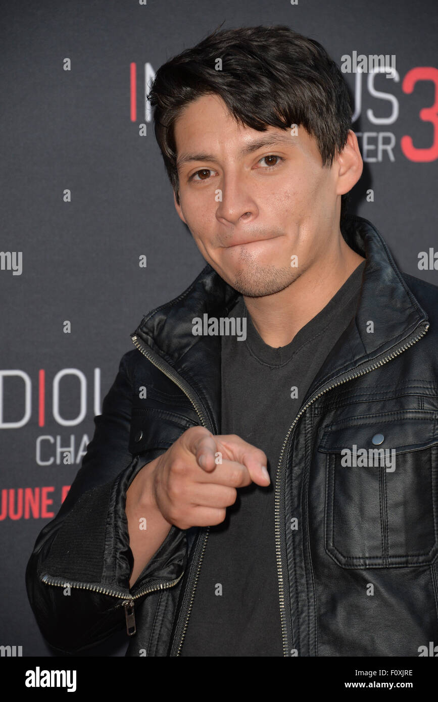 LOS ANGELES, CA - Giugno 5, 2015: Carlos Pratts presso la premiere mondiale di insidiose Capitolo 3 a TCL Chinese Theatre, Hollywood. Foto Stock