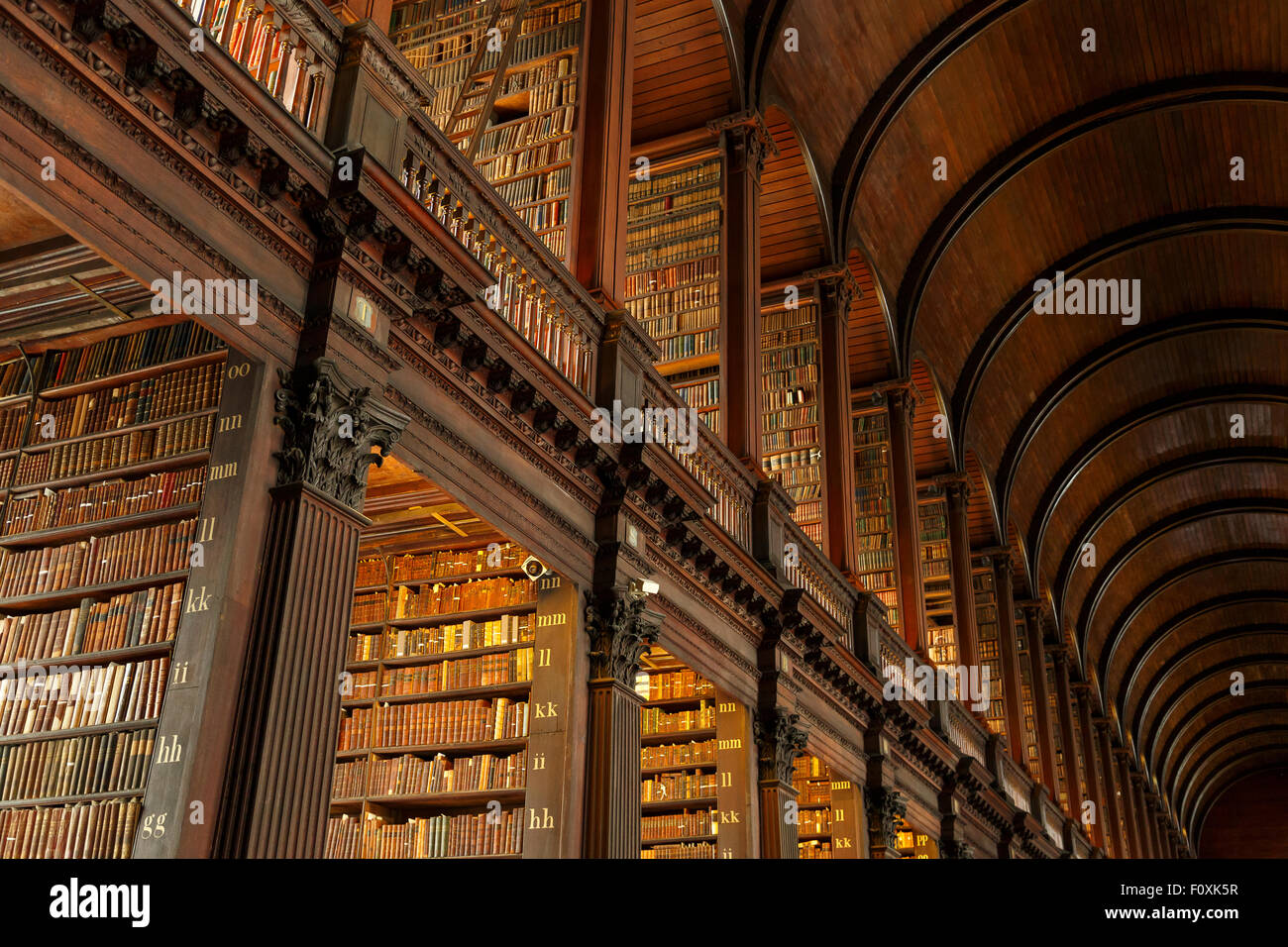 Biblioteca del Trinity College di Dublino, Irlanda, Europa Foto Stock