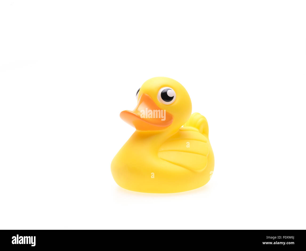 Gomma gialla anatra ducky giocattolo da bagno Foto Stock