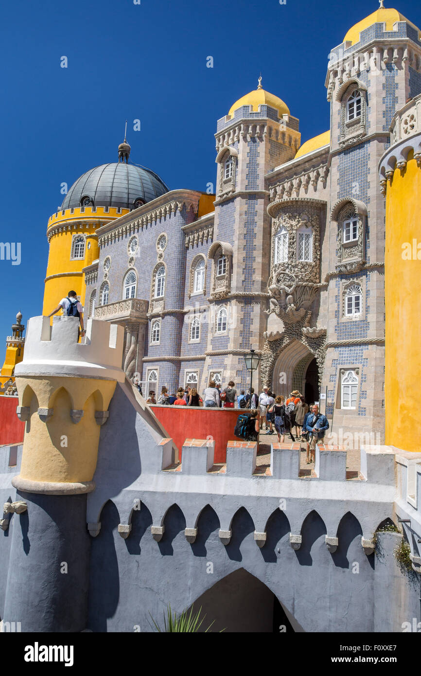 Palacio Nacional de Pena, Palazzo Nazionale di Pena, Sintra, Portogallo Foto Stock