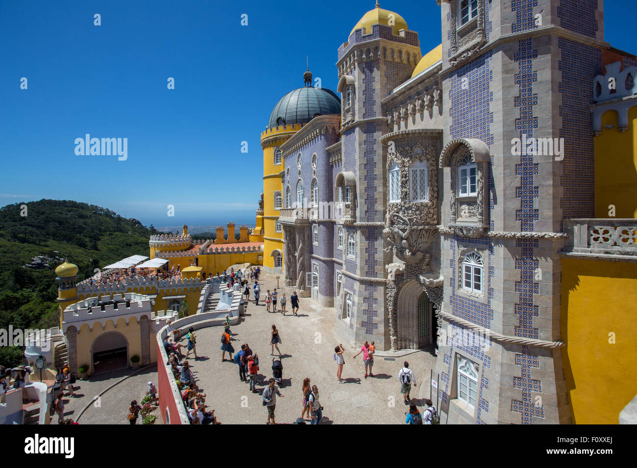 Palacio Nacional de Pena, Palazzo Nazionale di Pena, Sintra, Portogallo Foto Stock