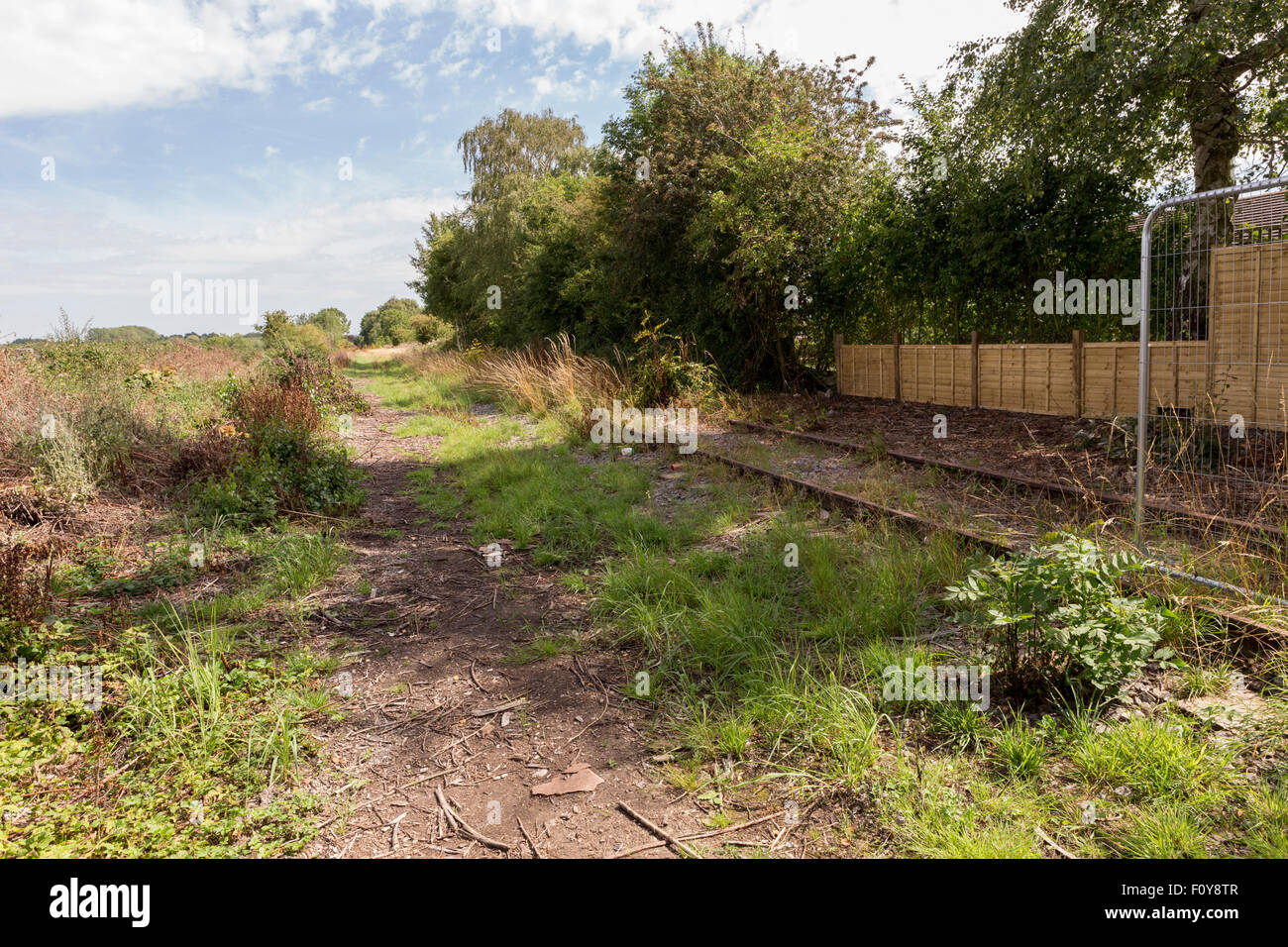 Verney Junction Railway guardando ad est Foto Stock