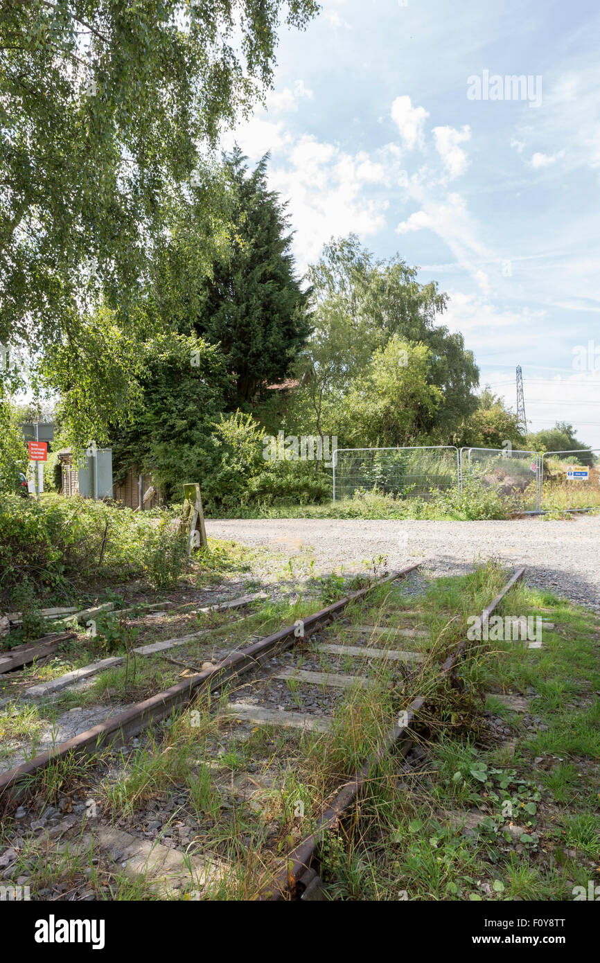 Verney Junction Railway guardando ad ovest Foto Stock