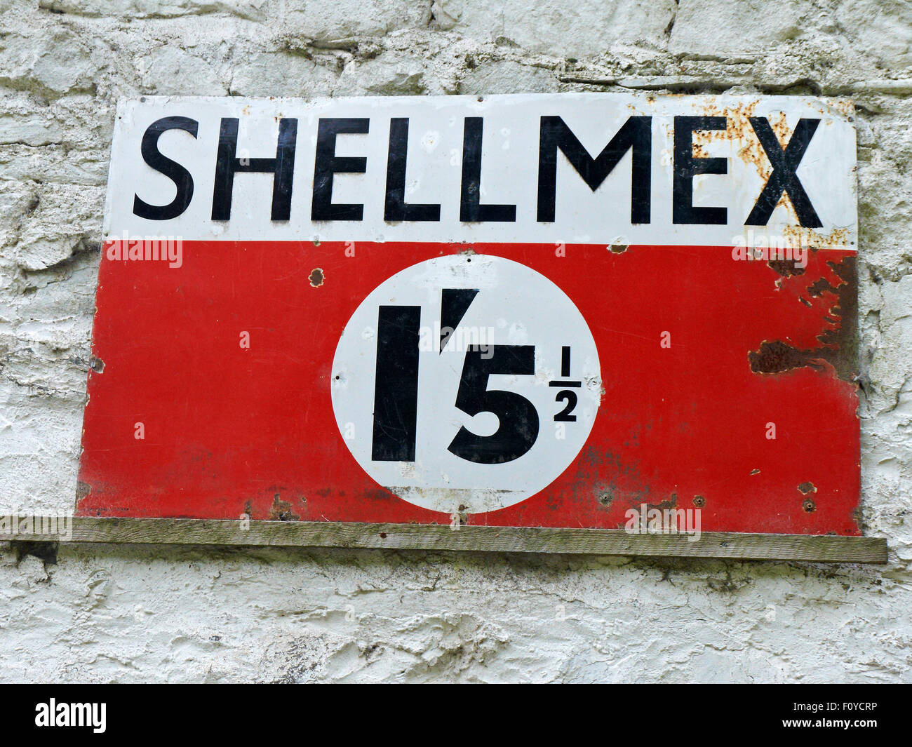 Shellmex segno sulla parete esterna REGNO UNITO Foto Stock