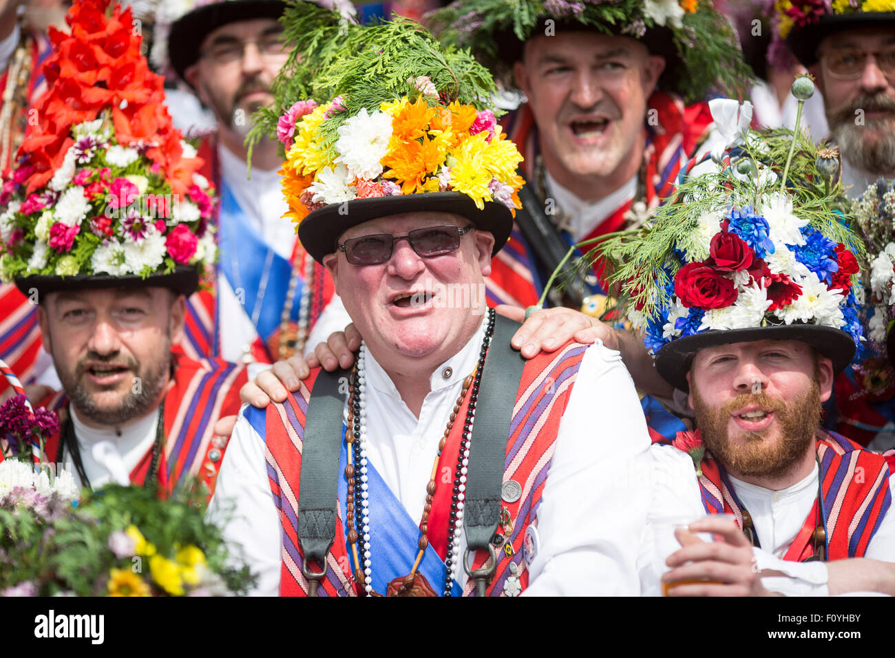 Il Saddleworth Ruschart Festival in Uppermill domenica 23 agosto 2015). Foto Stock